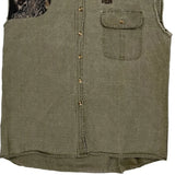 Scottish Greys Camo Denim Gilet - Large Khaki Cotton