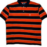 Chaps Ralph Lauren Striped Polo Shirt - XL Black Cotton