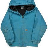 Age 7-8 Carhartt Jacket - Small Blue Cotton