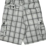 Lee Checked Cargo Shorts - 34W 10L Gray Cotton