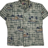 Chaps Ralph Lauren Hawaiian Shirt - Large Blue Cotton