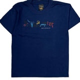 Age 10-12 Prairie Mountain Graphic T-Shirt - Medium Blue Cotton