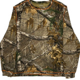 Realtree Camo Henley Long Sleeve T-Shirt - 2XL Camo Cotton Blend