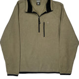 Nike Acg Fleece 1/4 Zip - Large Beige Polyester