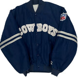 Dallas Cowboys Starter Football Varsity Jacket - Large Navy Nylon