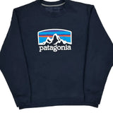 Uprisal Crew Patagonia Graphic Sweatshirt - Large Navy Cotton
