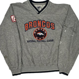 Denver Broncos Lee Sport Football Sweatshirt - Large Grey Polyester Blend