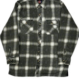 Dickies Checked Overshirt - Medium Gray Cotton