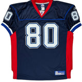 Eric Moulds #80 Signed Autographed Reebok Buffalo Bills Football Jersey - XL Red Nylon
