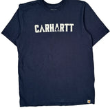 Carhartt Tall T-Shirt - Large Navy Cotton