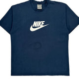 Nike Graphic T-Shirt - Medium Blue Cotton