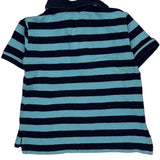 Age 3 Polo By Ralph Lauren Striped Polo Shirt - 2XS Blue Cotton