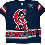 Single Stitch California Angels Salem Mlb T-Shirt - Large Red Cotton