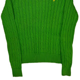 Polo By Ralph Lauren Cable Knit Sweater - Medium Green Cotton
