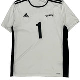 Wave Adidas Football Jersey - Large Black Polyester