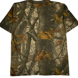Mossy Oak Camo T-Shirt - Medium Khaki Cotton