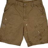 Carhartt Cargo Carpenter Shorts - 32W 10L Brown Cotton