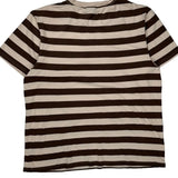 Pocket On Chest Lee Striped T-Shirt - XL Brown Cotton