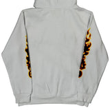 Flame Logo Thrasher Graphic Hoodie - XL White Cotton