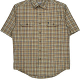 Carhartt Checked Short Sleeve Shirt - Medium Blue Cotton
