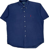 Blake Ralph Lauren Short Sleeve Shirt - Large Blue Cotton