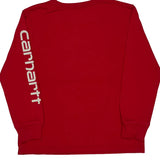 Age 8-10 Carhartt Long Sleeve T-Shirt - Small Red Cotton