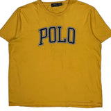 Polo By Ralph Lauren Spellout T-Shirt - XL Yellow Cotton