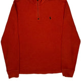 Polo By Ralph Lauren 1/4 Zip - Medium Orange Cotton