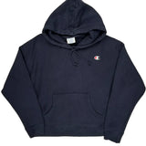 Reverse Weave Champion Hoodie - XL Navy Cotton