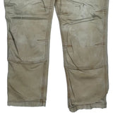 Carhartt Double Knee Carpenter Trousers - 42W 32L Beige Cotton