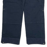 Relaxed Fit Carhartt Double Knee Overalls - Small Navy Cotton