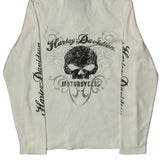 Motorcycles Harley Davidson Graphic Hoodie - Large White Cotton