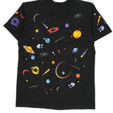 Single Stitch Space Theme Fruit Of The Loom Graphic T-Shirt - Medium Multicoloured Cotton
