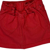 Age 7 Tommy Hilfiger Mini Skirt - Small Red Cotton