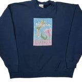 Tinker Bell Disney Cartoon Long Sleeve T-Shirt - 2XL Blue Cotton