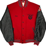 Fond Du Lac Bears Hockey Rennoc College Varsity Jacket - Large Red Wool Blend