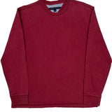 Tommy Hilfiger Long Sleeve T-Shirt - Large Red Cotton