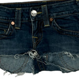 True Religion Denim Shorts - 25W US 0 Dark Wash Cotton
