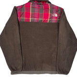 The North Face Checked Denali Fleece Jacket - Small Gray Polyester