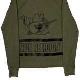 True Religion Graphic Hoodie - Small Green Cotton