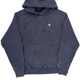 Reverse Weave Champion Hoodie - Medium Blue Cotton Blend