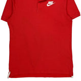 Nike Polo Shirt - Medium Red Cotton