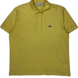 Lacoste Polo Shirt - Large Yellow Cotton