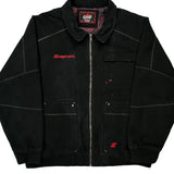 American Flag Patch Choko Snap On Jacket - XL Black Cotton