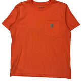 Carhartt T-Shirt - Large Orange Cotton