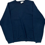Fruit Of The Loom Blank Sweatshirt - Large Navy Cotton Blend