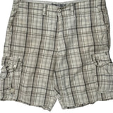 Unbranded Checked Cargo Shorts - 38W 11L Brown Cotton