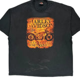 Daytona Beach Harley Davidson Graphic T-Shirt - 3XL Black Cotton