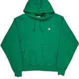 Reverse Weave Champion Hoodie - Large Green Cotton