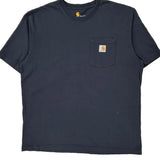 Carhartt T-Shirt - Large Navy Cotton